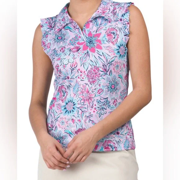 NWOT X by Gottex Sleeveless Top in Multicolor Floral - Picture 4 of 6